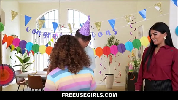 FreeUseGirls - Freeuse Cute Tiny Teen Step Daughter & Big Ass Latina Therapist Let Step Dad Fuck Them Anywhere And Anytime During Intervention Celebration