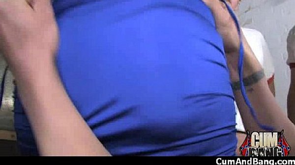 Nasty black girl grouped and facialed 24