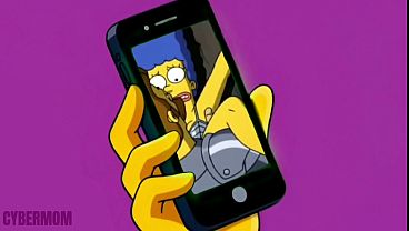 Married Housewife Cheats on Her Cuckold Husband on a Pink Couch. Cartoon Parody Simpsons. Hentai