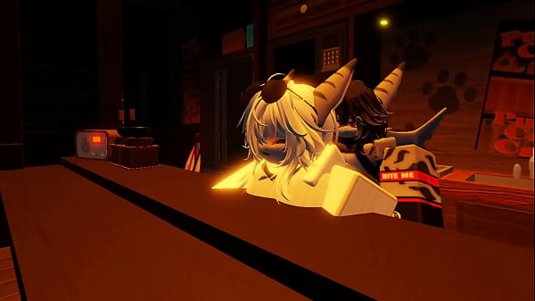 Shark Girl going wild along himself (Selfcest)