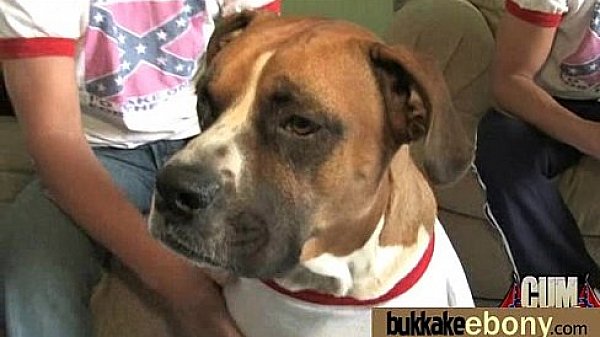 Interracial bukkake sex with black porn star 4