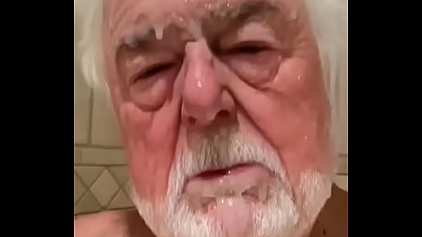 Grandpa subslut loves to be covered in cum