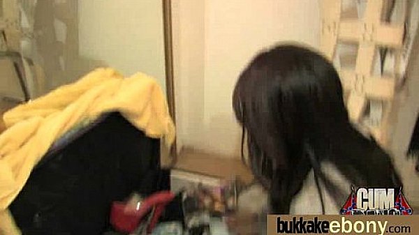 Hot ebony chick love gangbang interracial 8