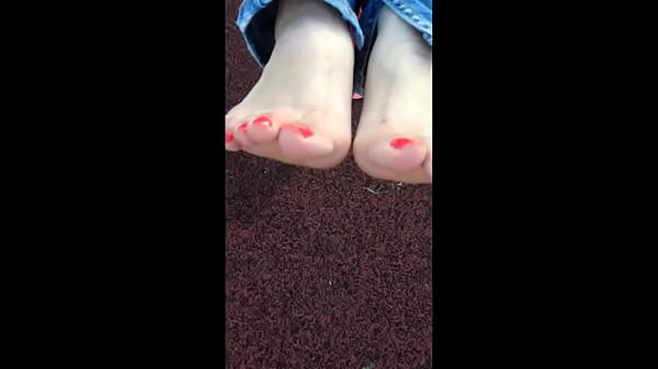 mature feet outdoors  