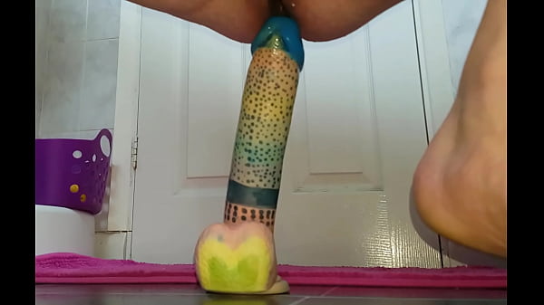 Riding My Dildo in Bathroom 
