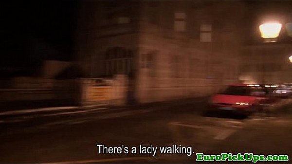 Oiled busty pickedup euro beauty rides cock