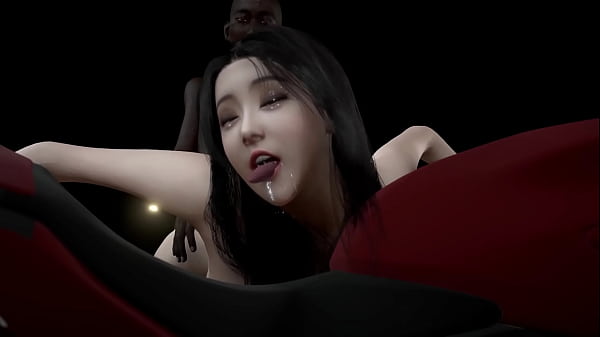 3D big boobs Asian mature milf cheating with BBC in public