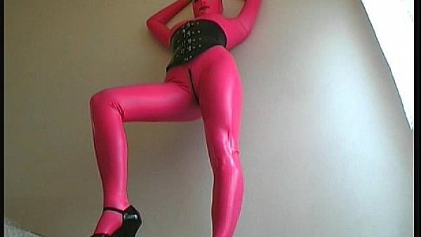 Hot rubber babe pink costume
