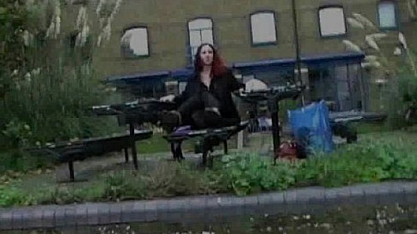 Redhead Amateur Uk Babe Monica Flashing and masturbating in public in London  