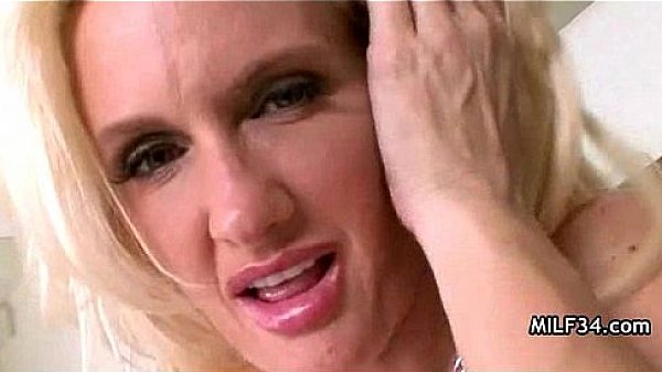 Horny big-tit MILF slut fucks her bf's