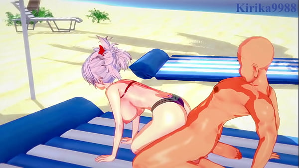 Suzu Kanade and Matsuri Kazamaki and the old man futanari sex and intense sex. - Ayakashi Triangle Hentai