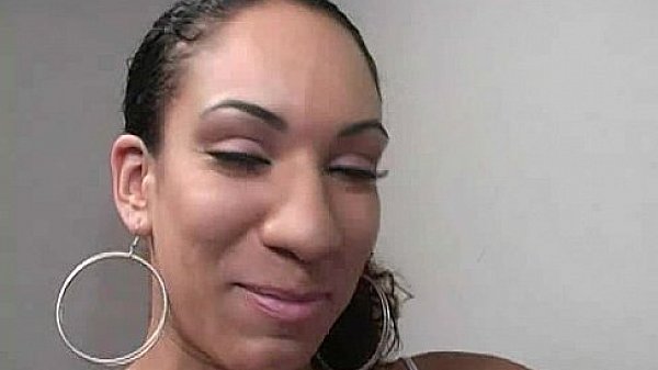Adorable black chick make a guy happy through a gloryhole 2  