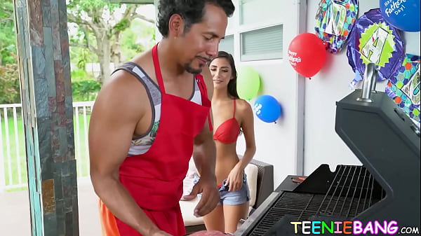 Teen vixen swallows stepfathers dick