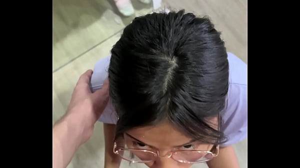 Blowjob and HUGE facial wearing my Thai school uniform