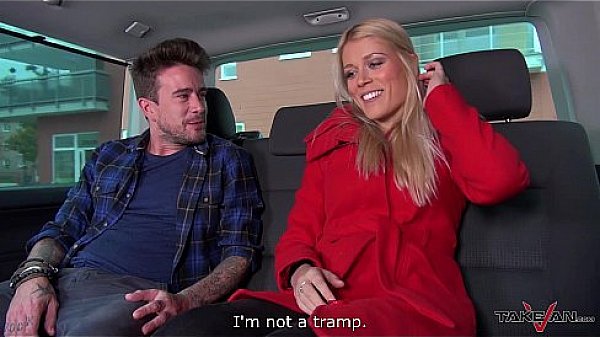 Takevan Blonde sell her virginity on the street to guys in van