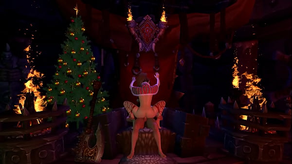 Sex Elf Girl Rides Santa's Candy Cane  