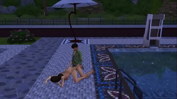 Юный сын миллионера жестко поимел сексуальную прислугу бассейна