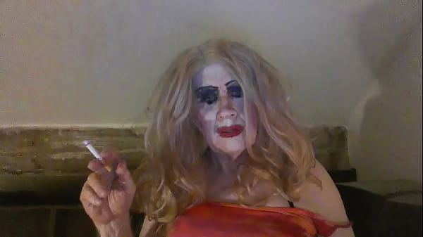 Mature Smoking Tart Sticks Dildo Up Herself, Exposes Her Sissy Clitty