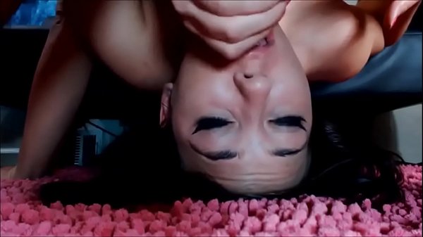 Her parnter fucking her throat hard  