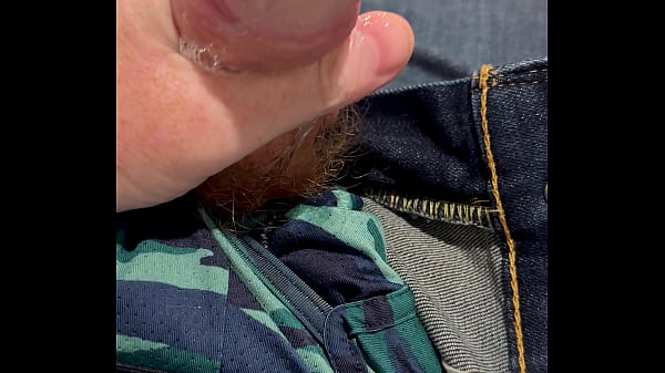 Ginger bear Precum&rsquo;ng at home 