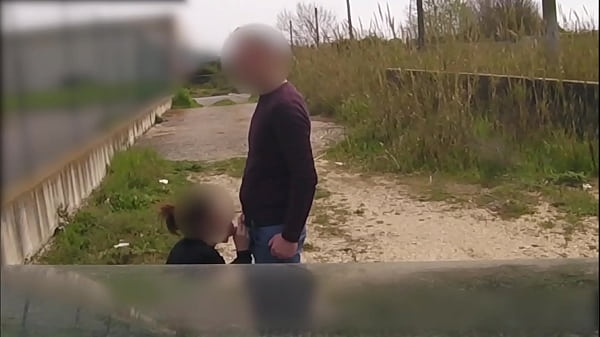 Naughty Teacher asks student to fuck outside in public parking lot on car hood and cumming in mouth - Almost caught by stranger Risky Public Sex