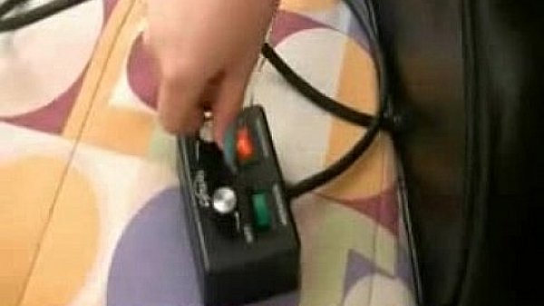 Hot Lily riding the symbian at home