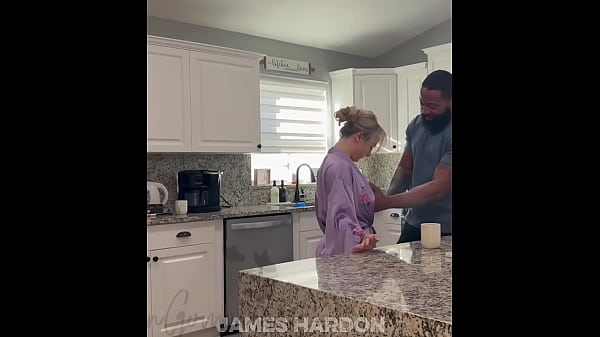 Blonde Hotwife cucks husband and takes creampie bbc