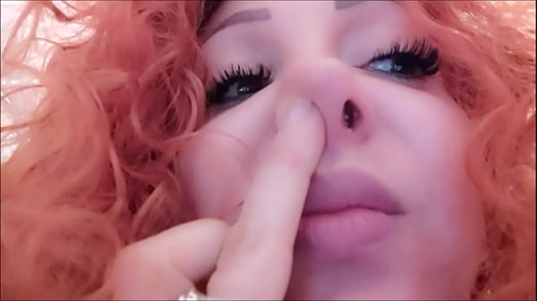 the splendid boogers of Chantal's spiteful nose (sexy nose fetish clip)