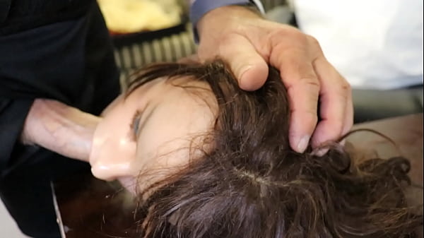 Brunette Love Doll Blows Me, cum on her face