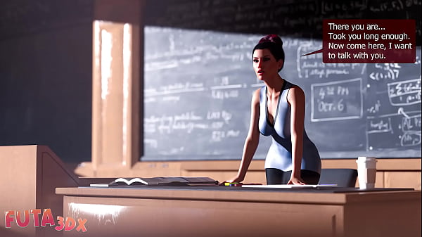 Hot teacher toys with sexy futanari student