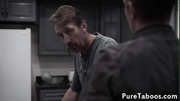 Assfucked blonde teen tasting cum after taboo threeway  