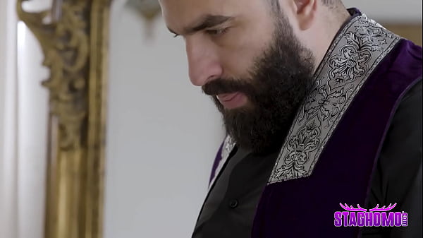 Priest with HUGE dick fucks beginner! 