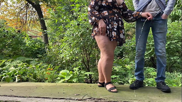 Stepmom likes to tease before taking my cock outdoors