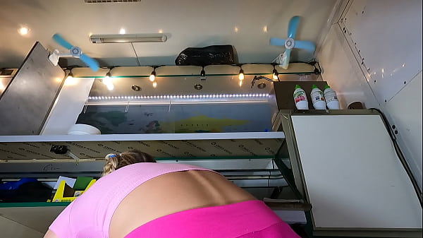 I've intentionally dressed up this dumb hostess like that - secret upskirt pov  