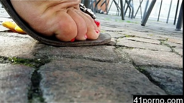 Candid mature very dirty feet