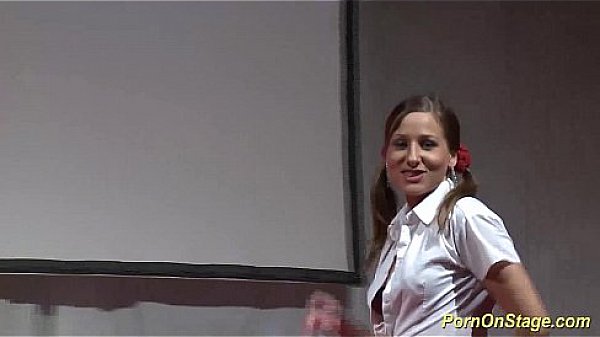 hot lesbian orgy on public stage