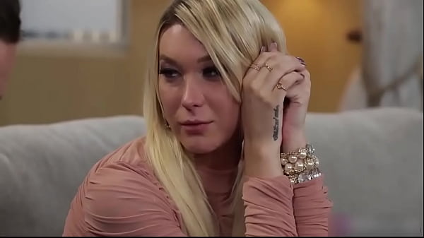 Blonde Tranny with big tits fucked by her first date