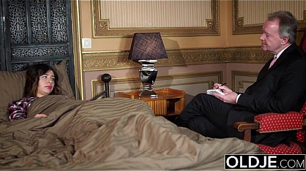 young lasy gets slammed by old dude  