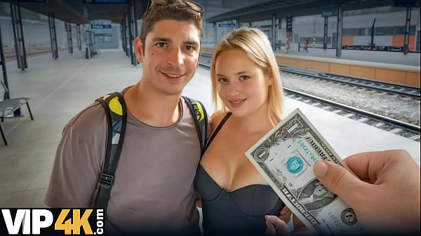 VIP4K. Blonde sucked a dick in the TRAIN STATION WC! Hot sex with Jessie Ames