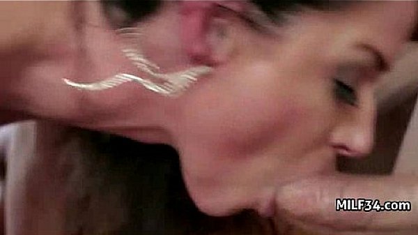 Hot Cougar Gets Mouthful of Cum