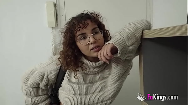 Brunette Moroccan teen receives her FIRST DOUBLE VAGINAL! 