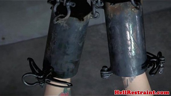 Bonded submissive skank gets punished