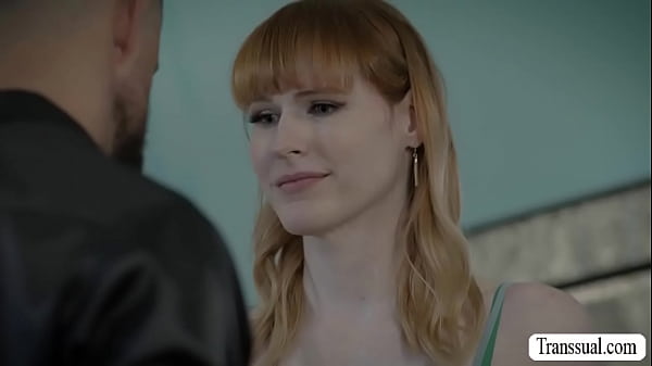 TS redhead Lianna Lawson is a cheater and she brings her new guy in the motel.They start kissing each other and she then throats his hard big cock passionately.In return,the guy bareback fucks her tight wet asshole so deep and hard.