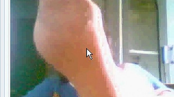 Nylon Feet on a webcam