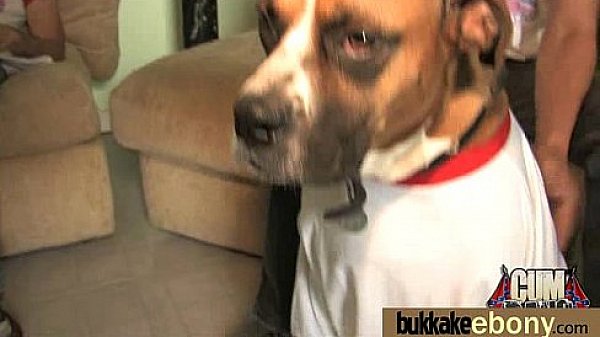 First time ebony with a group of white dicks 28