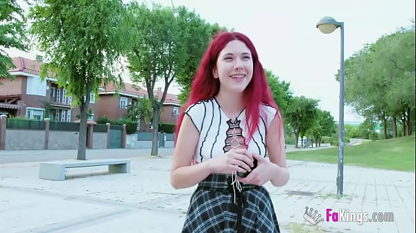 Hobbies of a petite teen redhead: Showing herself to her neighbours!