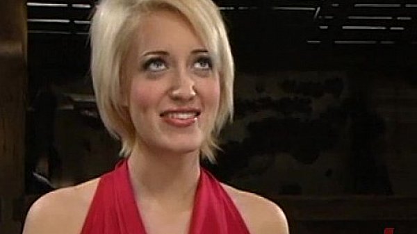 Blonde slave tied up  