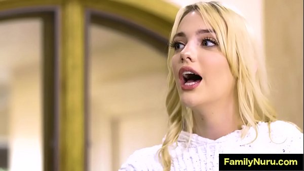 Stepdad fucking after she gives him dick massage  