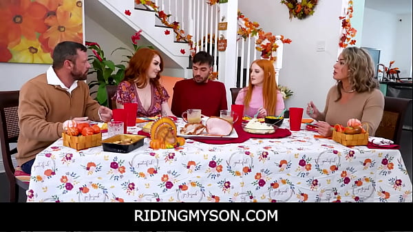 Redhead Stepsisters Arietta Adams & Cherry Fae Share Stud After Thanksgiving Lunch - xvideos xxx porn xnx porno freeporn xvideo xxxvideos tits