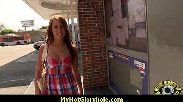 I sneak Black BJ as I fuck husband thrue gloryhole 6